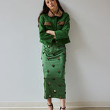 Embellished Pencil Skirt