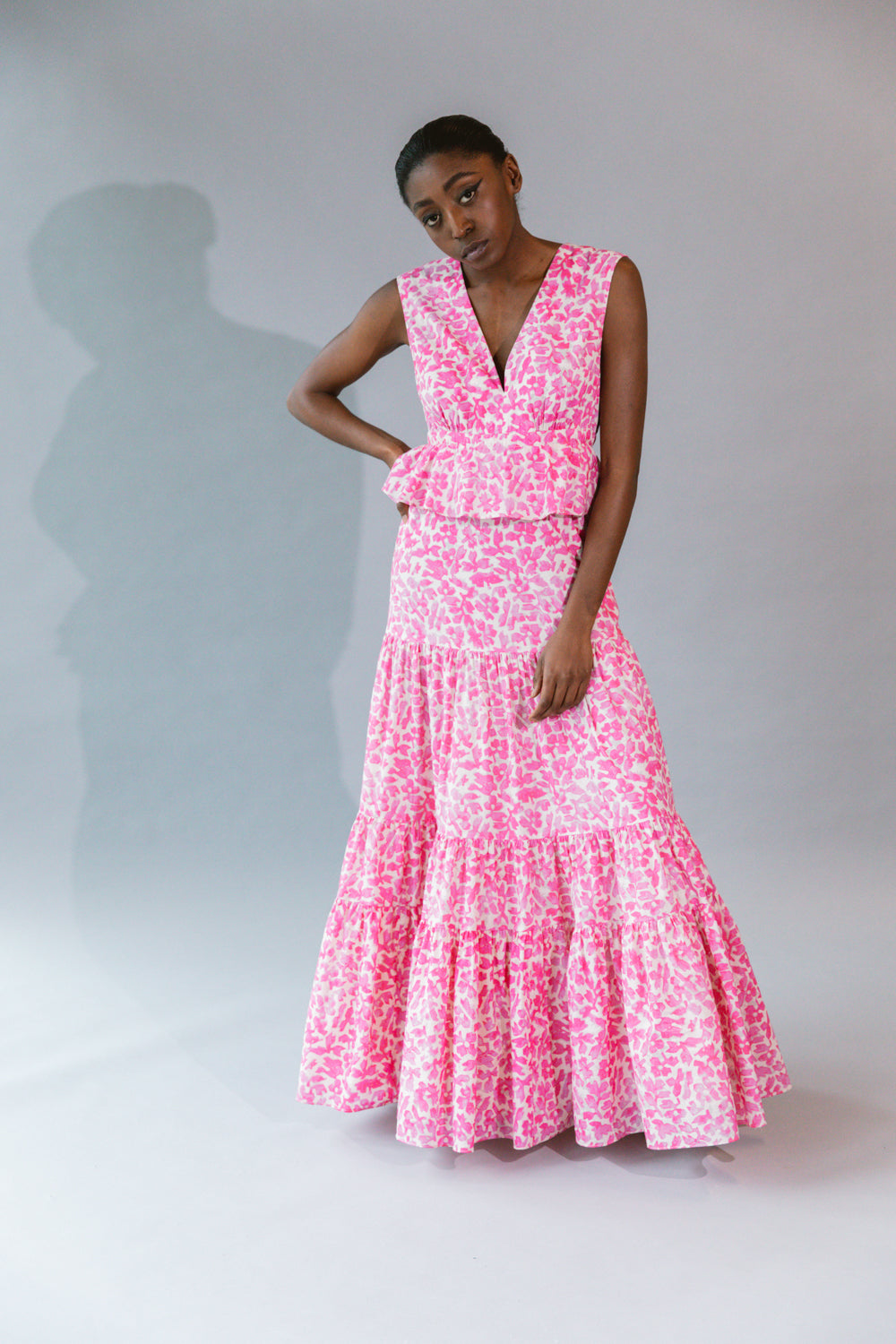 Tiered Maxi XS / Candy Thumbprint Floral Tiered Maxi XS / Candy Thumbprint Floral