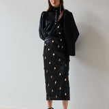 Embellished Pencil Skirt