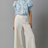 Short Sleeve Smocked Shirt
