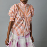 Short Sleeve Smocked Shirt