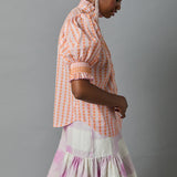 Short Sleeve Smocked Shirt