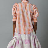 Short Sleeve Smocked Shirt