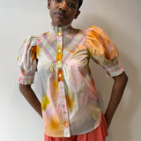 Short Sleeve Smocked Shirt