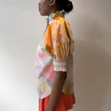 Short Sleeve Smocked Shirt