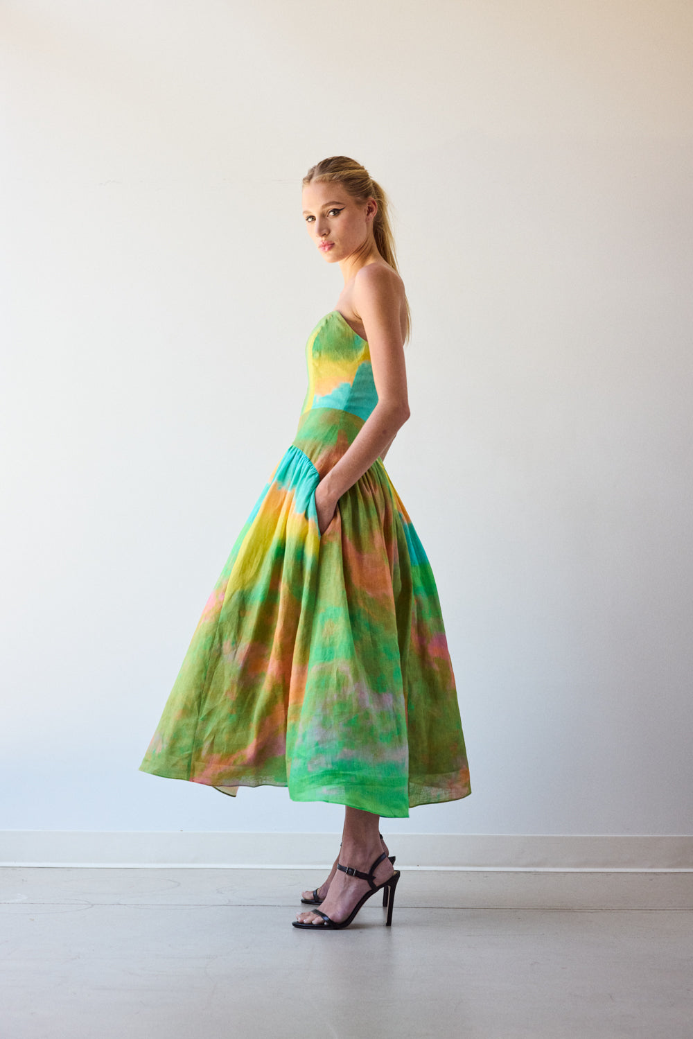 tracy reese green silk dress Tracy Reese Green Treetop Silk Party Cocktail Dress NWT! M Medium