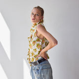 Sleeveless Frilled Buttondown