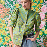 Short Sleeve Smocked Shirt