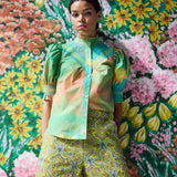 Short Sleeve Smocked Shirt