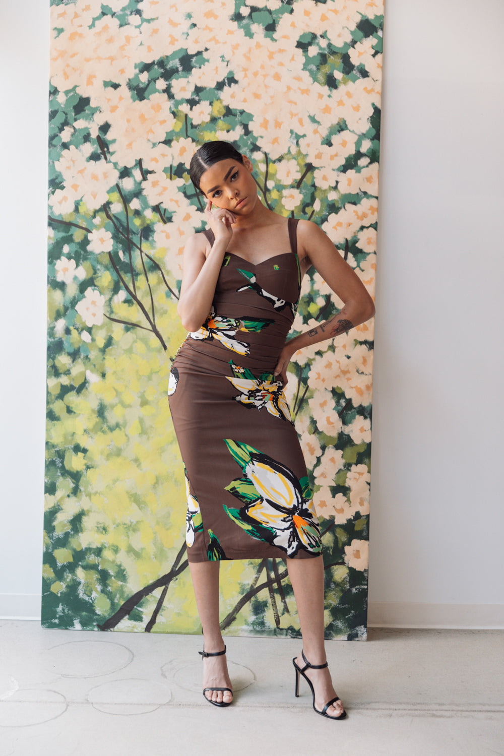 tracy reese midi dress Plenty by Tracy Reese Strapless Smocked Midi Dress