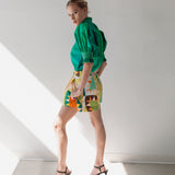 Short Sleeve Smocked Shirt