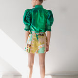 Short Sleeve Smocked Shirt