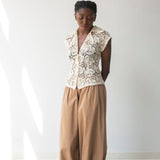 Lace Button Front