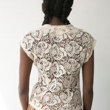 Lace Button Front