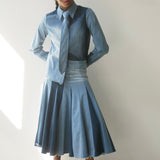 Patchwork Godet Skirt