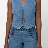 Organic Cotton Denim Vest