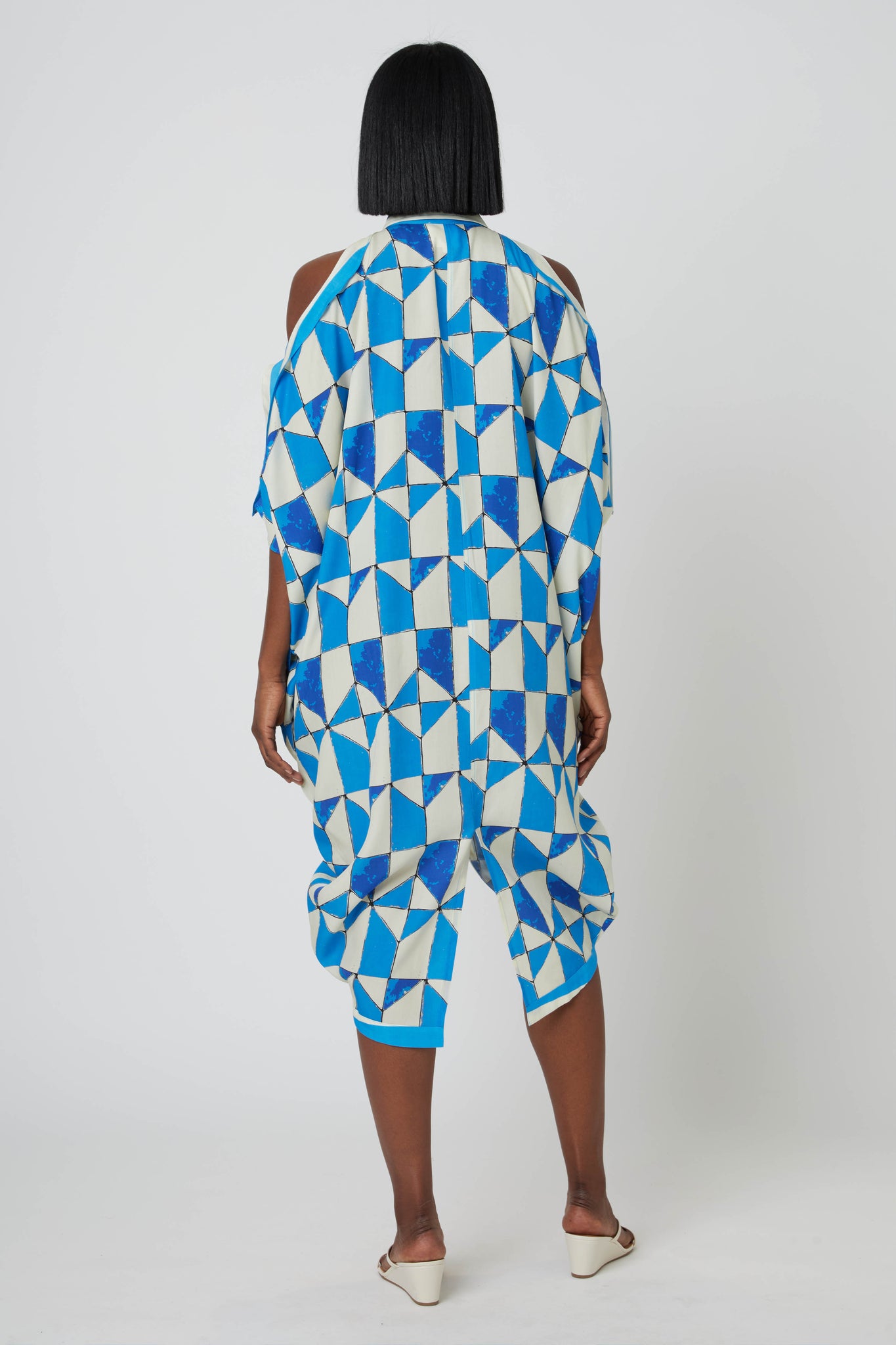 Cold Shoulder Dolman Cocoon Maxi Dress