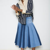 Patchwork Godet Skirt