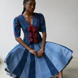 Patchwork Godet Skirt