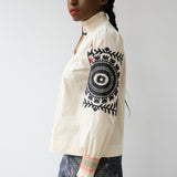 Embroidered Sleeve Shirt