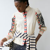 Embroidered Sleeve Shirt