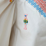 Embroidered Smocked Shirt
