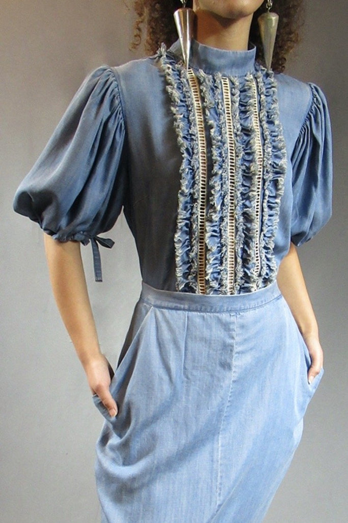 Frilled Puff Blouse