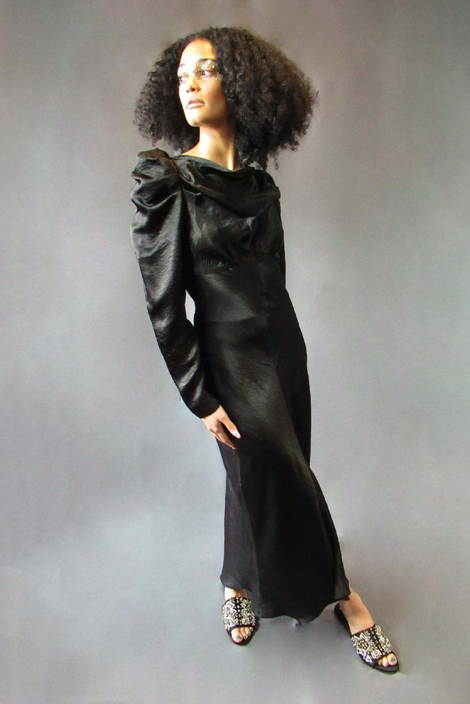 Black Cowl Dress