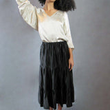 Black Tiered Skirt