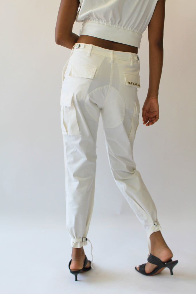 Amazon.com: Womens White Cargo Pants Casual All Match Loose Straight Leg  Pants: Clothing, Shoes & Jewelry