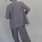 Grey Plaid Blazer
