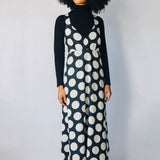 Black and Parchment Dots Slip