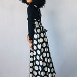 Black and Parchment Dots Slip