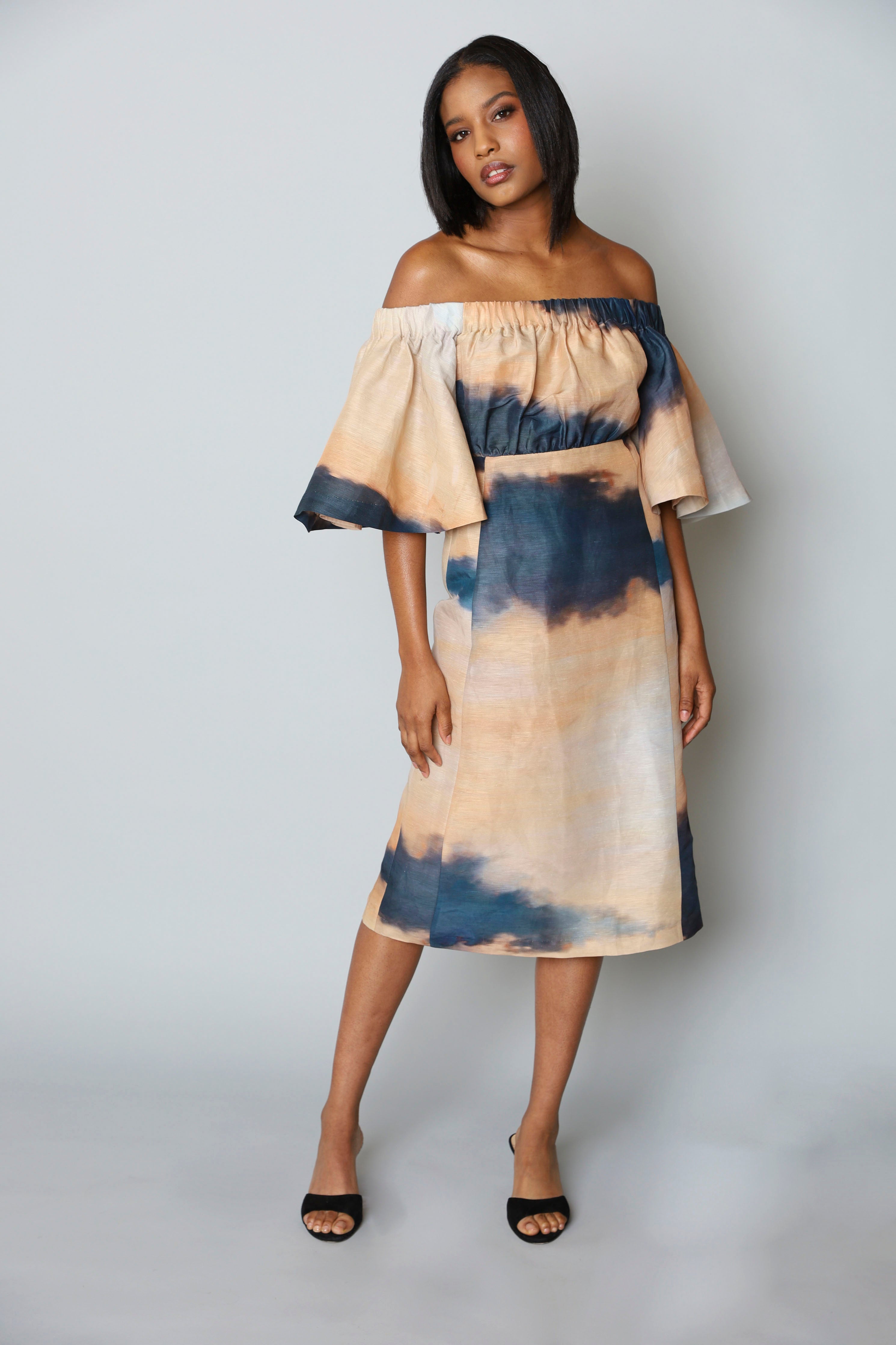 Off Shoulder Dress XS / Abstract
