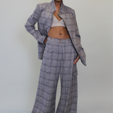 Grey Plaid Blazer