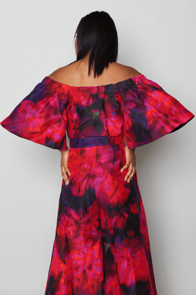 Off shoulder silk discount blouse